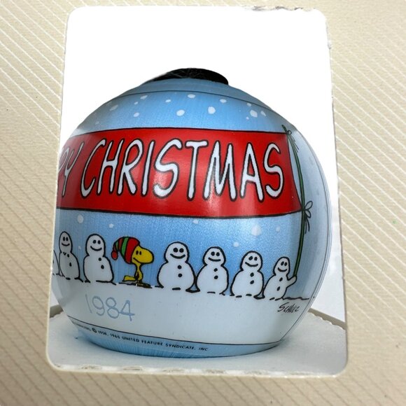 Hallmark Keepsake Ornament  Peanuts Snoopy Merry Christmas 1984 Collectible - Picture 4 of 10